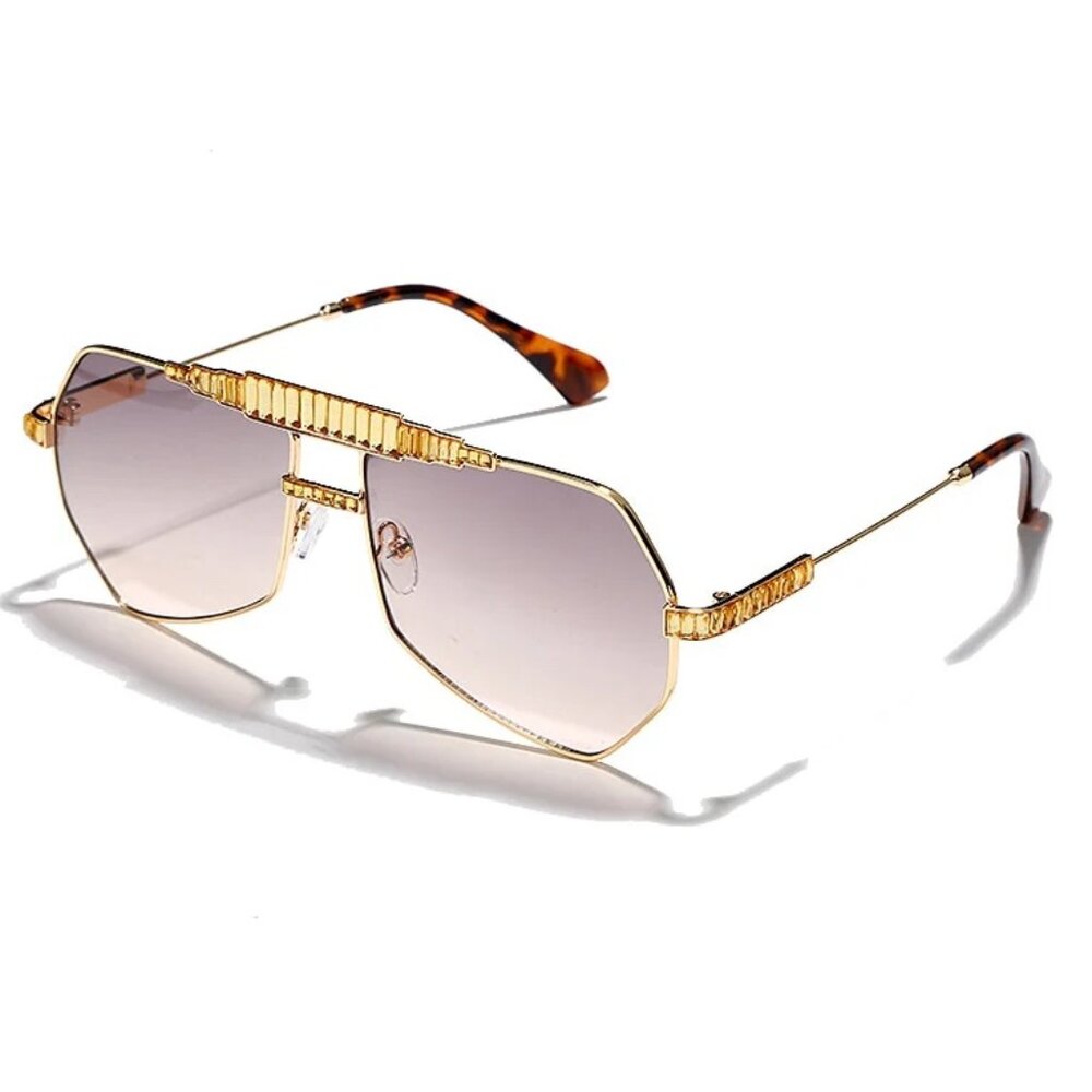 Gold Lens Aviator Sunglasses